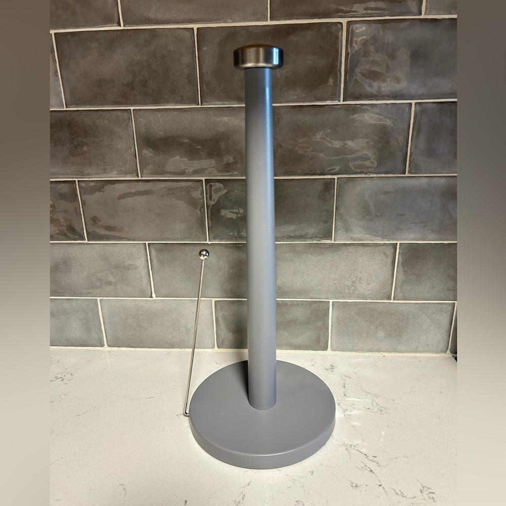 Brushed steal paper towel holder